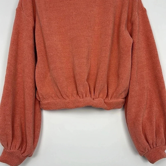 Free People Beach Terry Cloth Pullover Sweatshirt Cinched Waist Size XS - Picture 5 of 14